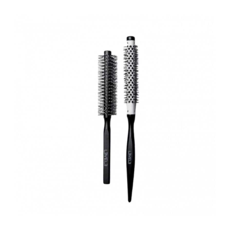 Wooden round brush set