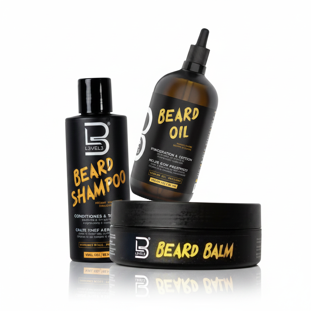 Combo Huile+Baume+Shampoo L3VEL 3