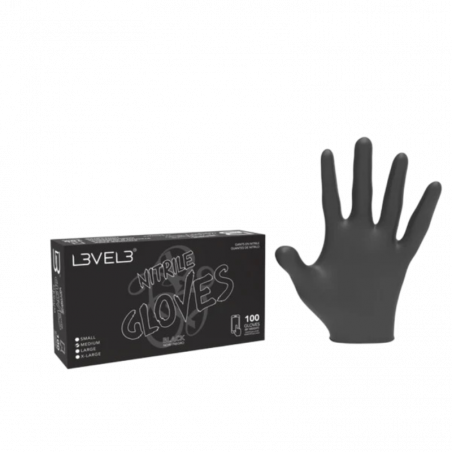 Boîte de gants noires en nitrile L3VEL 3